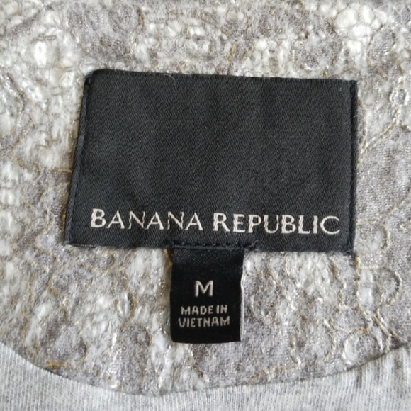 Banana Republic Metallic Lace Jacquard Cropped Jacket - Picture 7 of 10